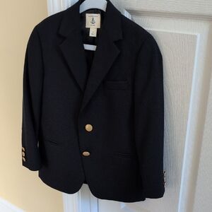 Lands' End Kids Classic Navy Blazer with Gold Buttons, Boys Size 6